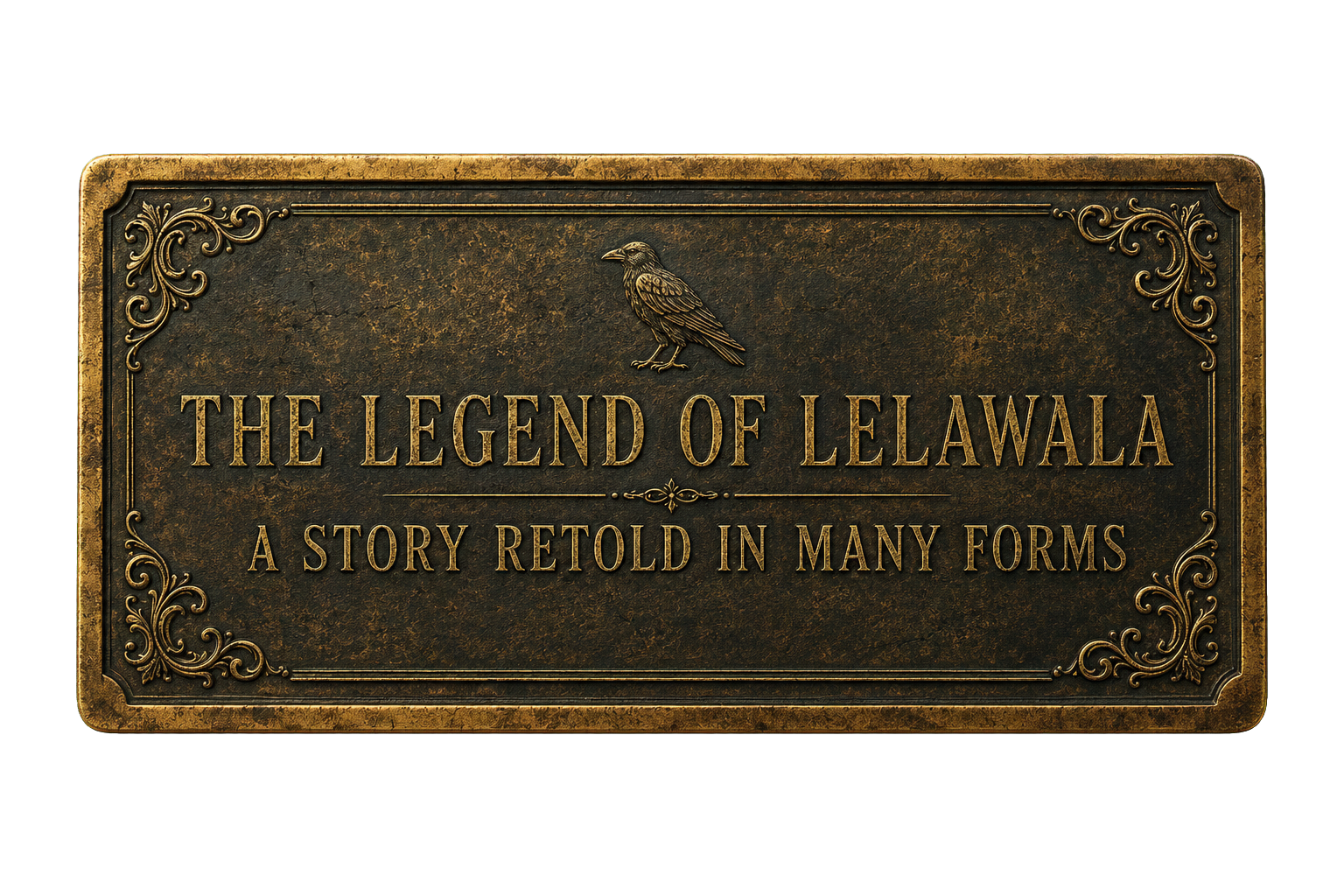 The Legend of Lelawala brass plaque
