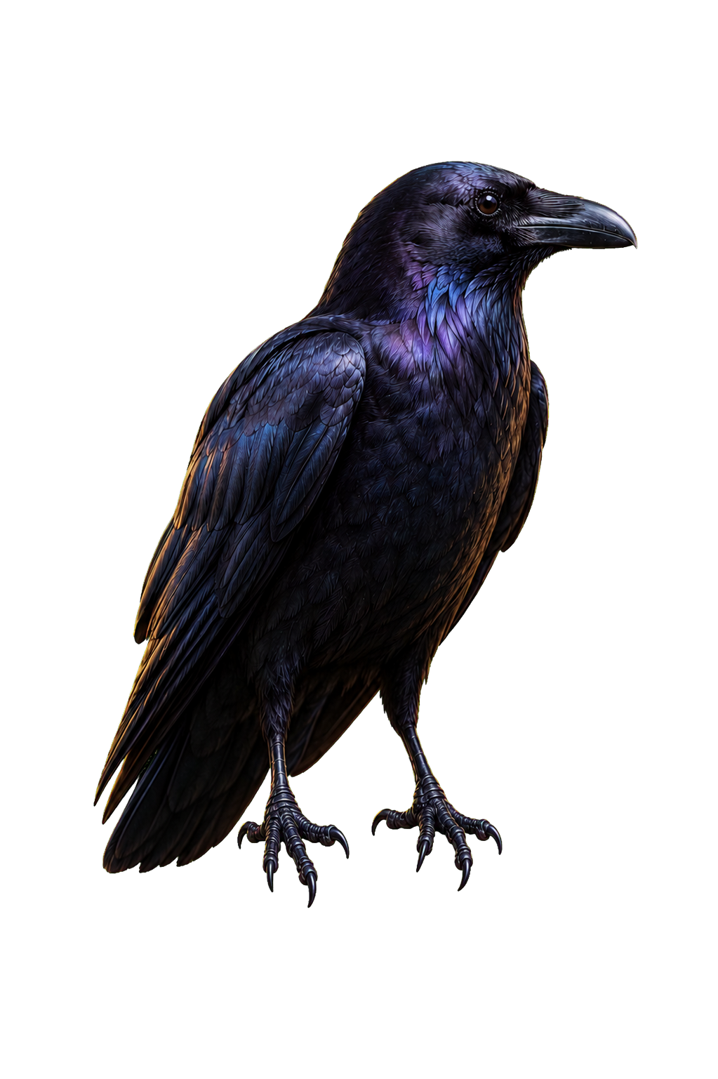 Raven perched on the carved Keeper's stone